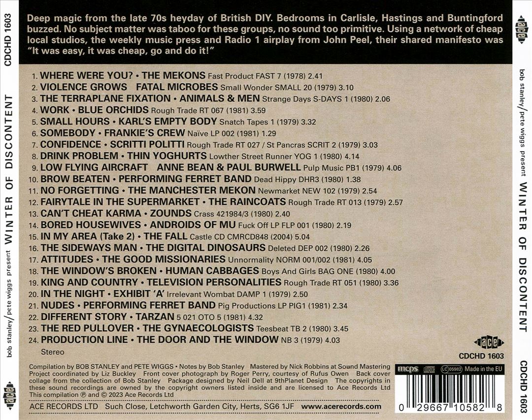 Bob Stanley/Pete Wiggs Present Winter of Discontent cover art