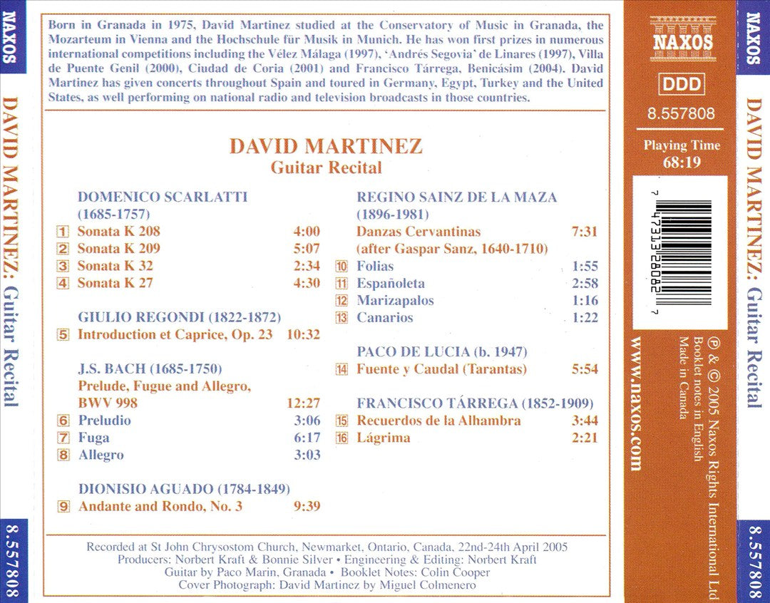 Guitar Recital: David Martinez cover art