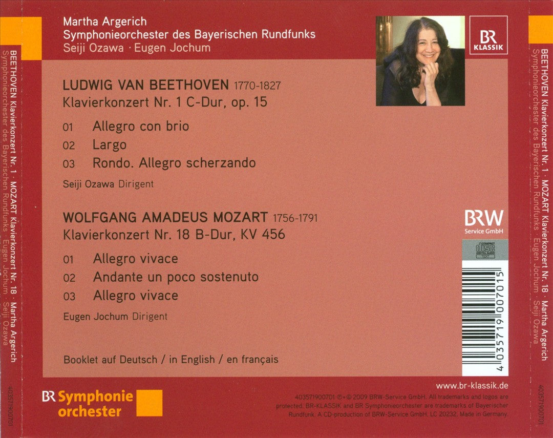 Beethoven, Mozart: Piano Concertos cover art