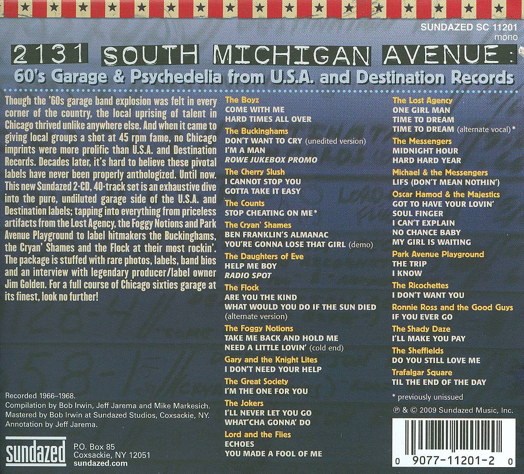 2131 South Michigan Avenue: 60's Garage and Psychedelia from USA and Destination Record cover art