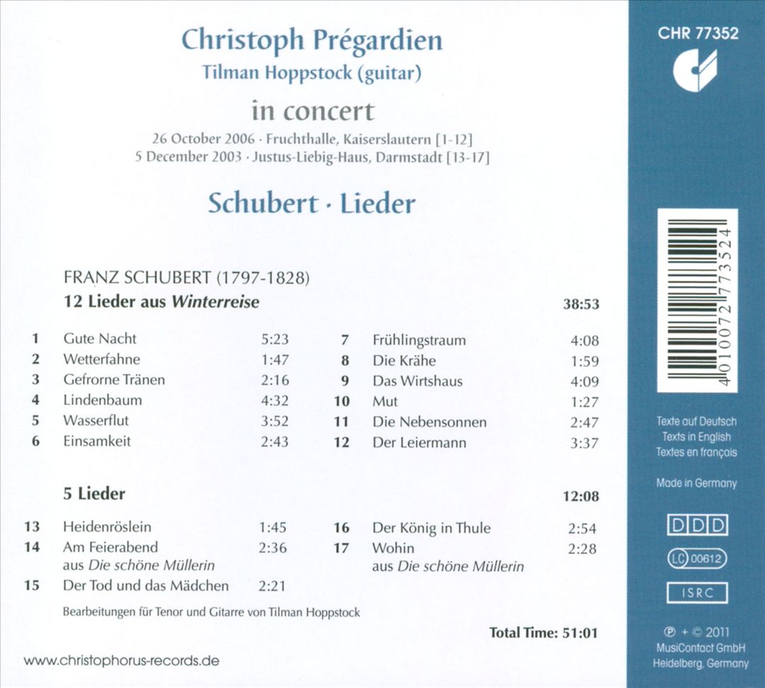 Schubert: Winterreise cover art
