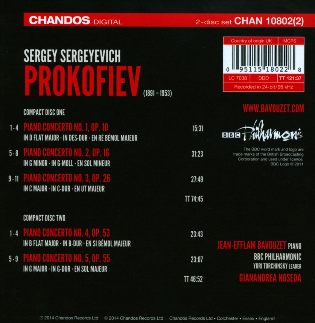 Prokofiev: Piano Concertos Nos. 1-5 cover art