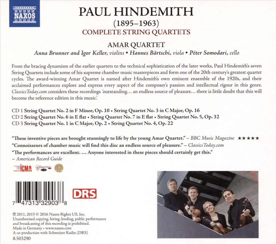 Hindemith: Complete String Quartets cover art