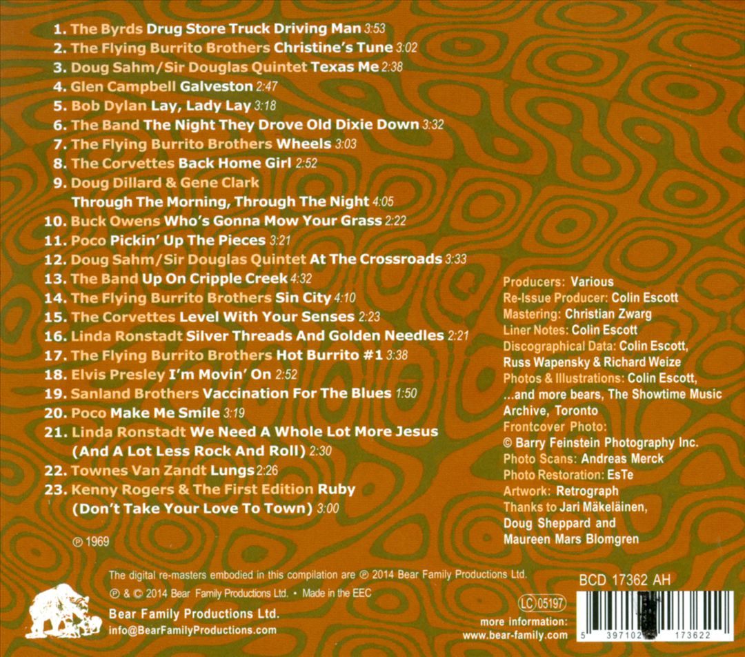 Truckers, Kickers, Cowboy Angels: The Blissed-Out Birth of Country Rock, Vol. 2: 1969 cover art