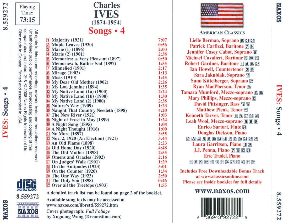 Charles Ives: Songs, Vol. 4 cover art