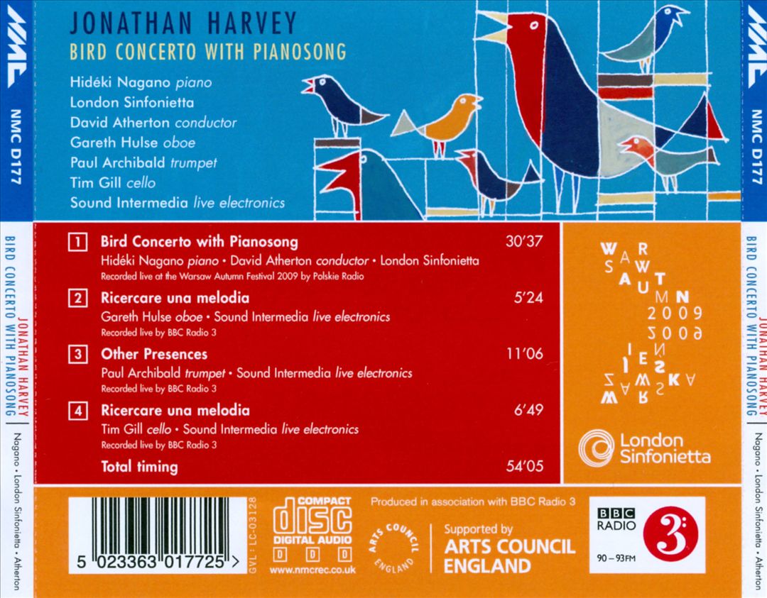 Jonathan Harvey: Bird Concerto with Pianosong cover art