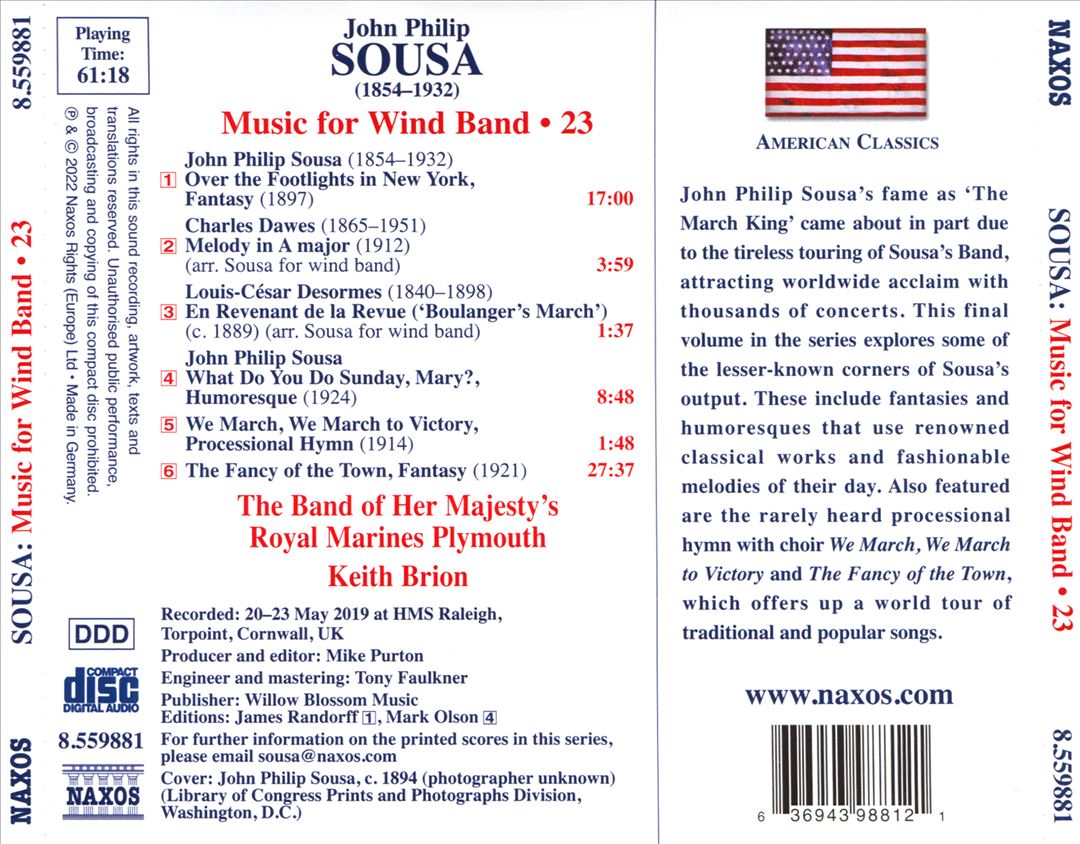 Sousa: Music for Wind Band, Vol. 23 cover art