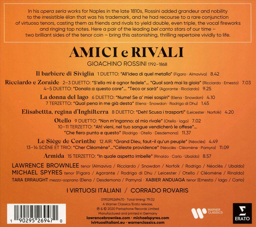 Rossini: Amici e Rivali cover art