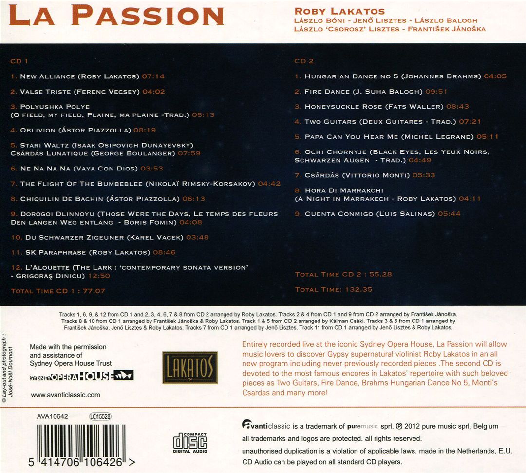 Passion: Live at Sydney Opera House cover art