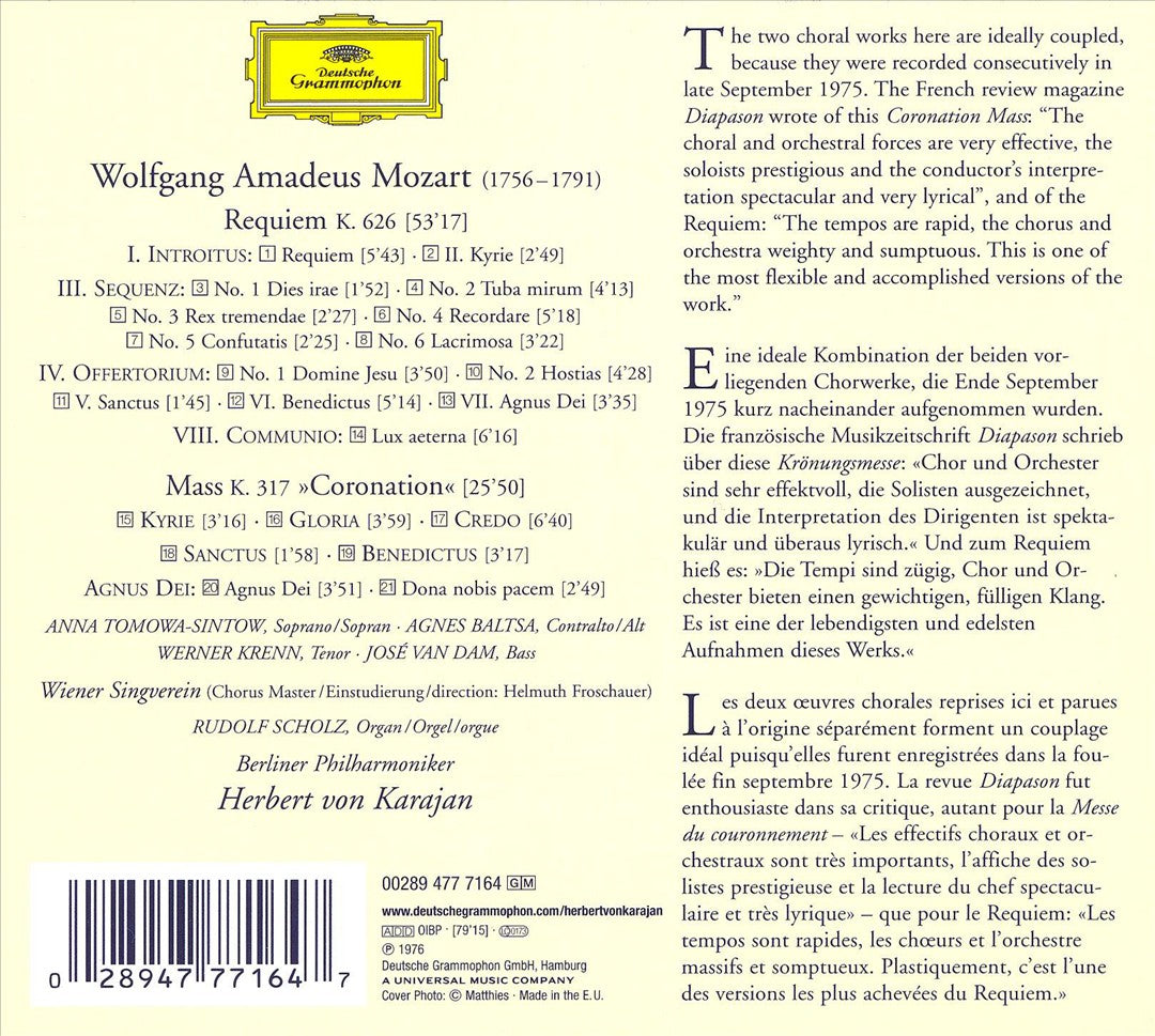 Mozart: Requiem cover art