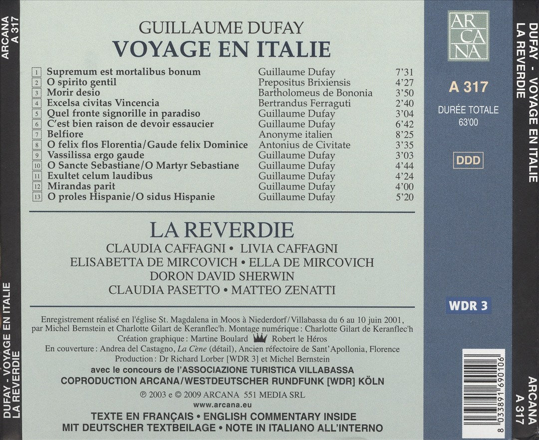Guillaume Dufay: Voyage en Italie cover art