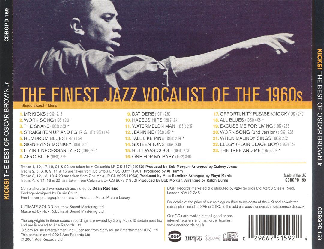 Kicks! The Best of Oscar Brown Jr. cover art