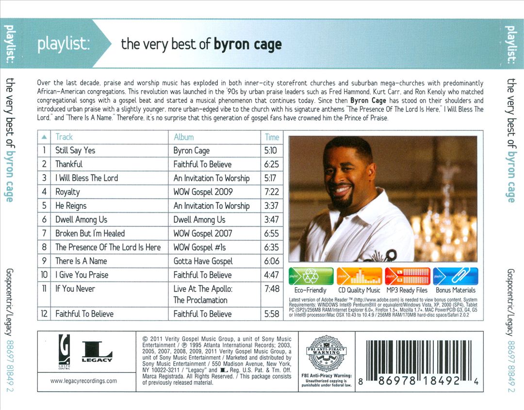Playlist: The Very Best of Byron Cage cover art