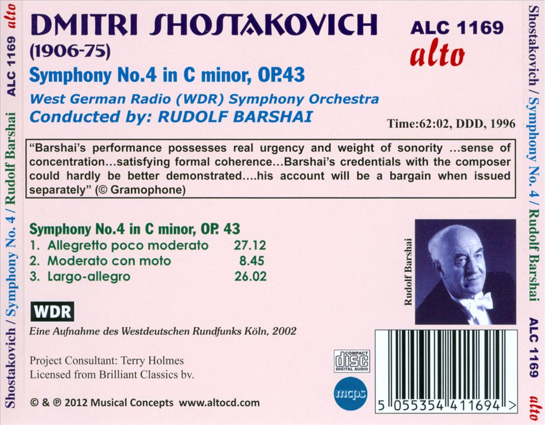 Shostakovich: Symphony No. 4 cover art