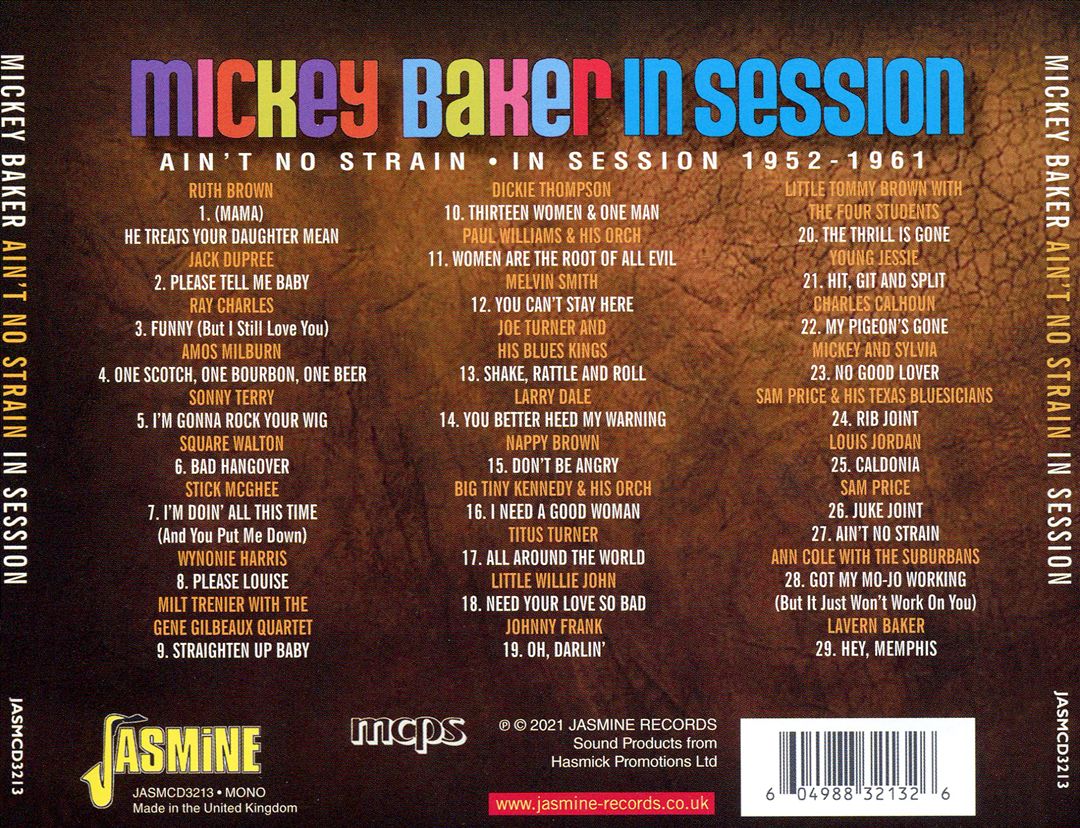 Mickey Baker in Session: Ain't No Strain 1952-1961 cover art