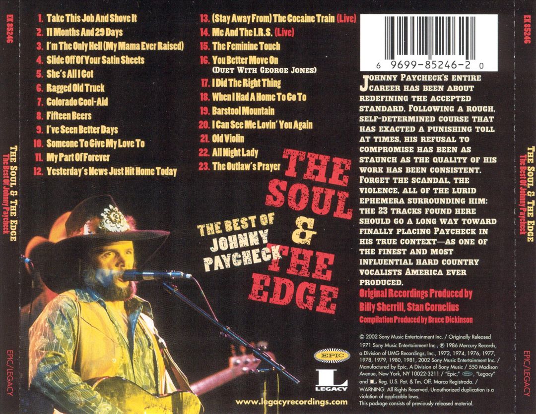 Soul & the Edge: The Best of Johnny Paycheck cover art