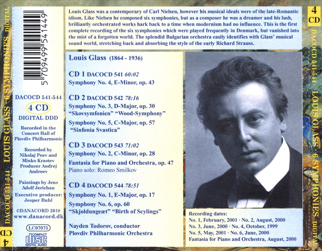 Louis Glass: 6 Symphonies cover art