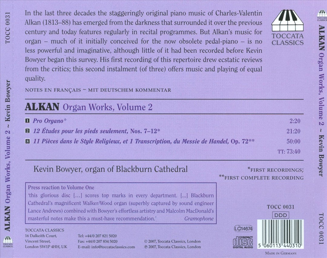 Charles-Valentin Alkan: Organ Works, Vol. 2 cover art