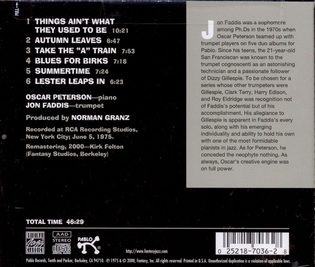 Oscar Peterson & Jon Faddis cover art