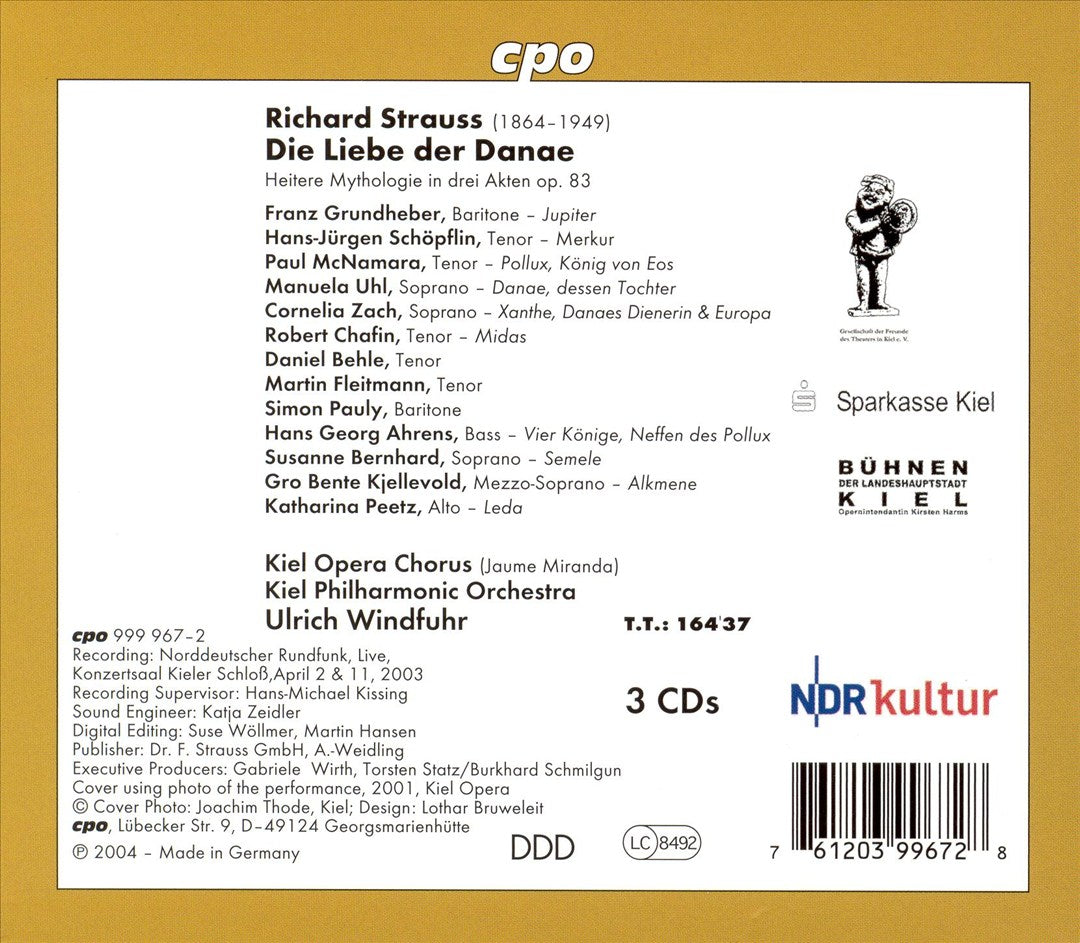 Richard Strauss: Die Liebe der Danae cover art