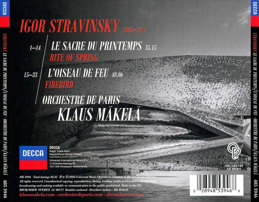 Stravinsky: Le Sacre du printemps; L'Oiseau de feu cover art