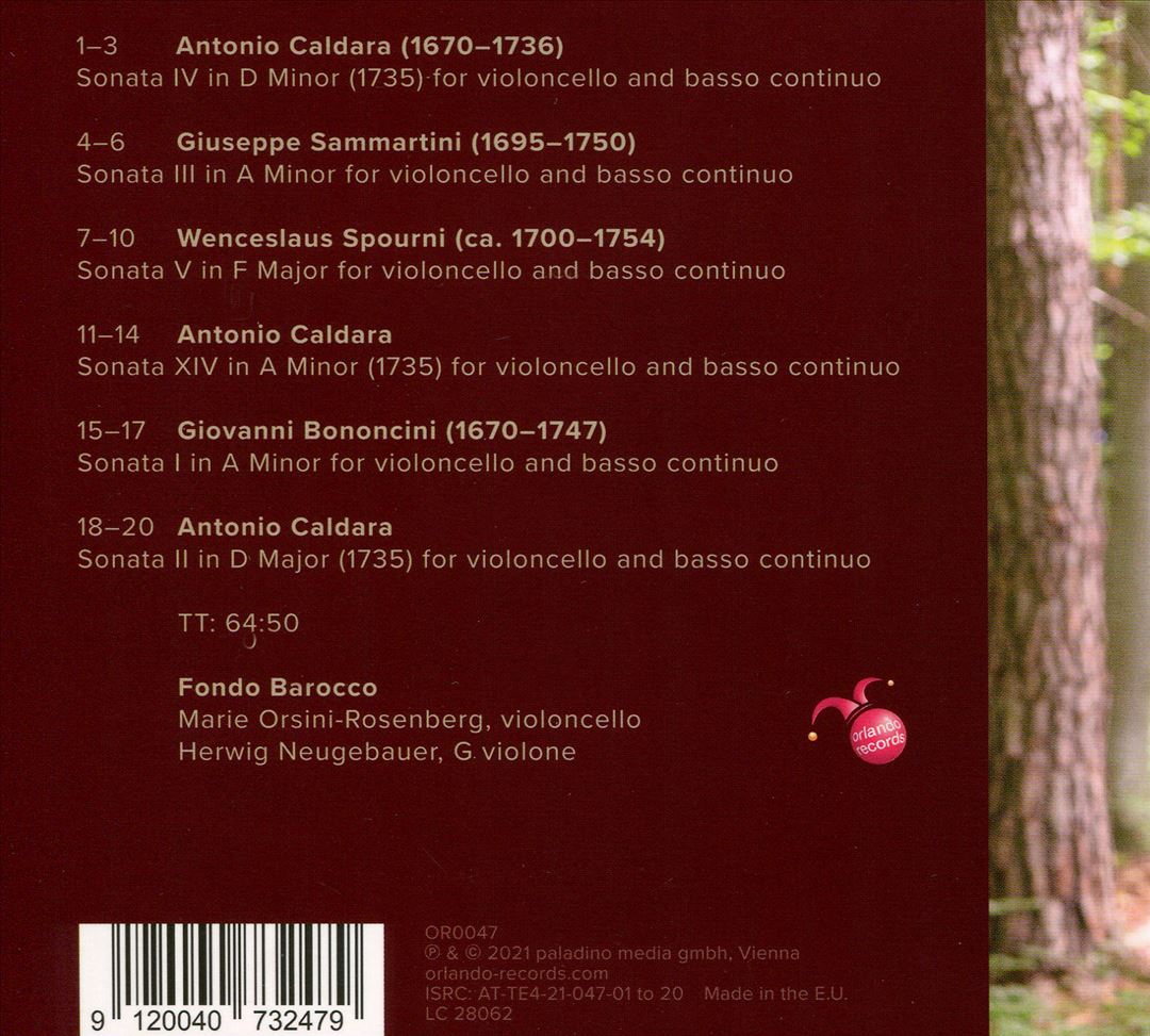 Baroque Cello Sonatas cover art