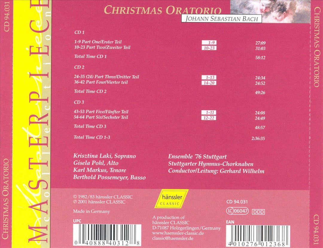 Bach: Christmas Oratorio cover art
