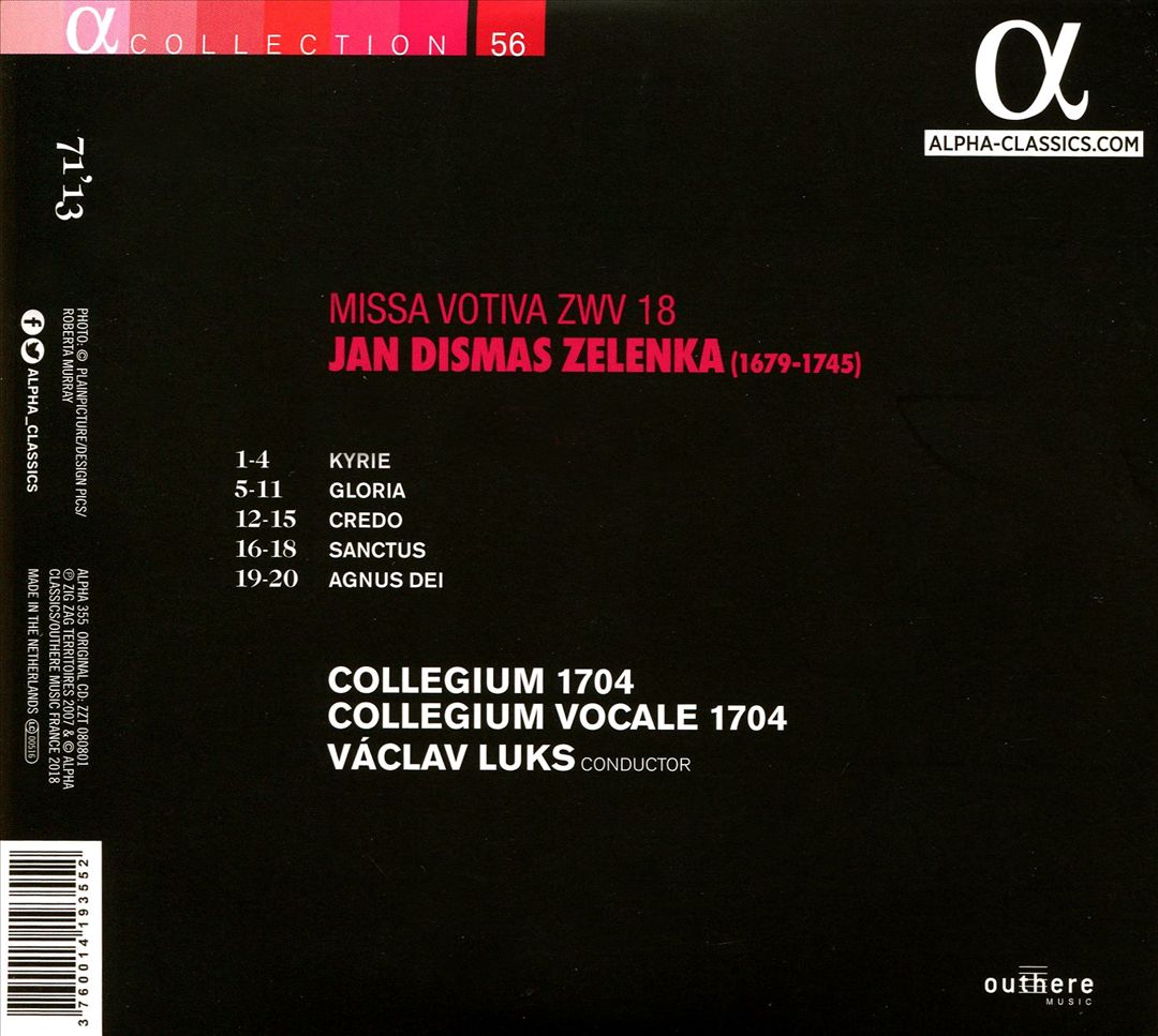 Zelenka: Missa Votiva ZWV 18 cover art