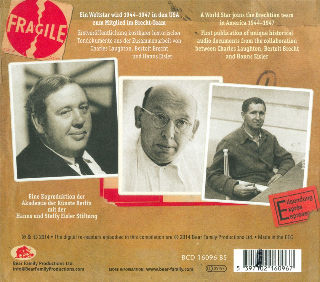 Dear Brecht...:Audio Documants Of A Collaboration: Hollywood/New York 1944-1947 cover art