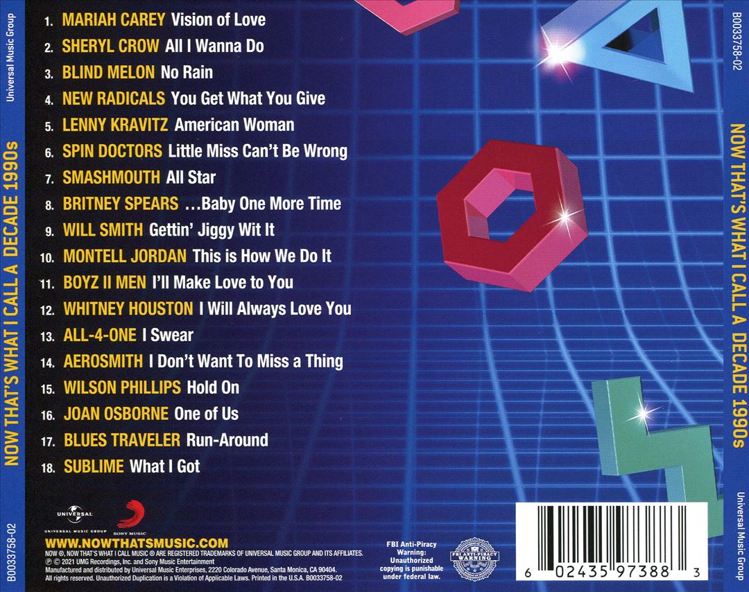 Now That's What I Call a Decade 1990s cover art