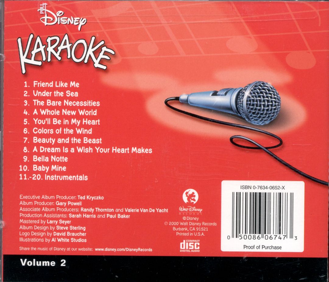Disney Karaoke, Vol. 2 cover art