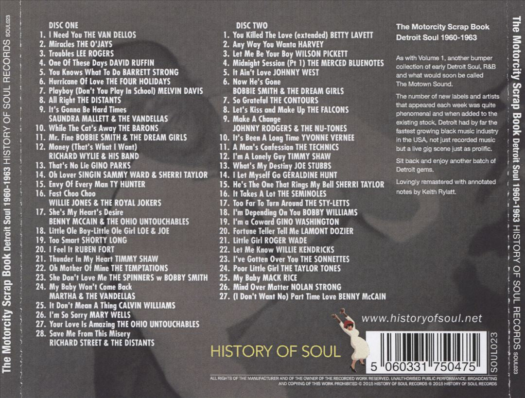 Motorcity Scrap Book: Detroit Soul, 1960-1963 cover art