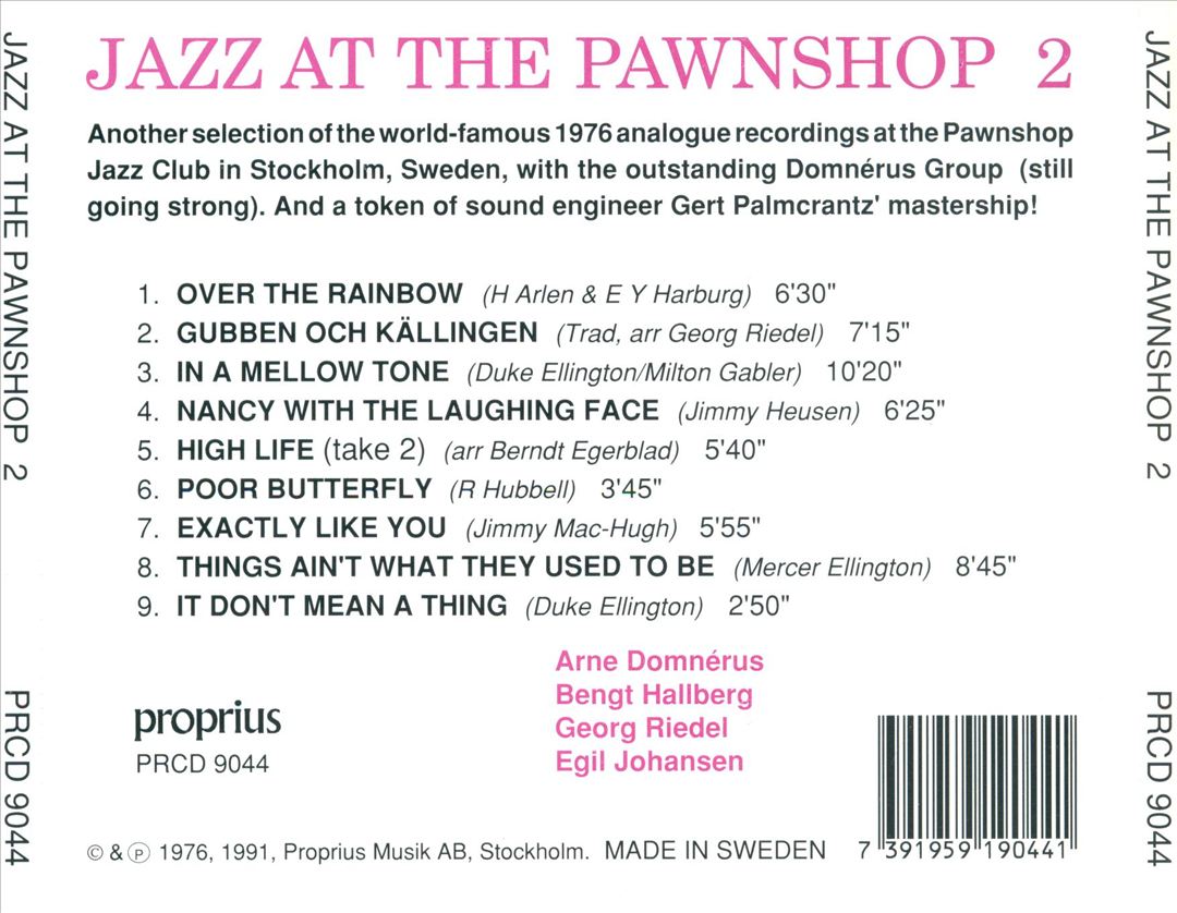 Jazz at the Pawnshop, Vol. 2 cover art