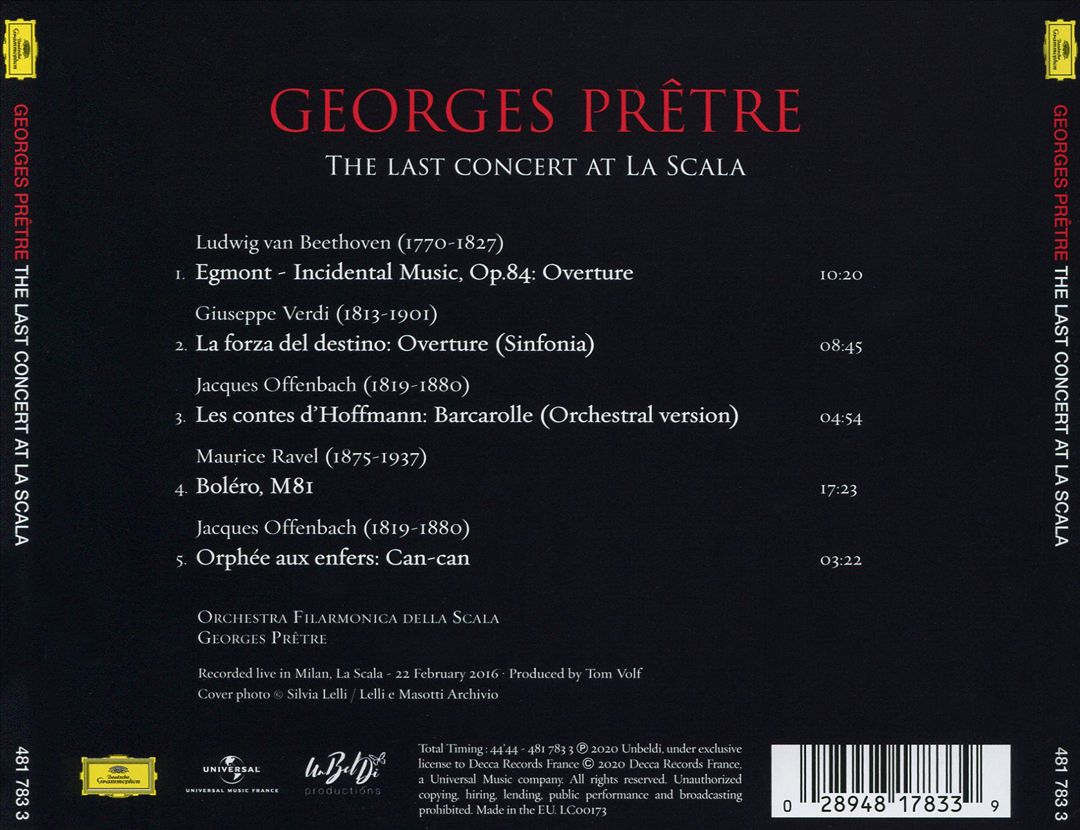 Last Concert at La Scala cover art