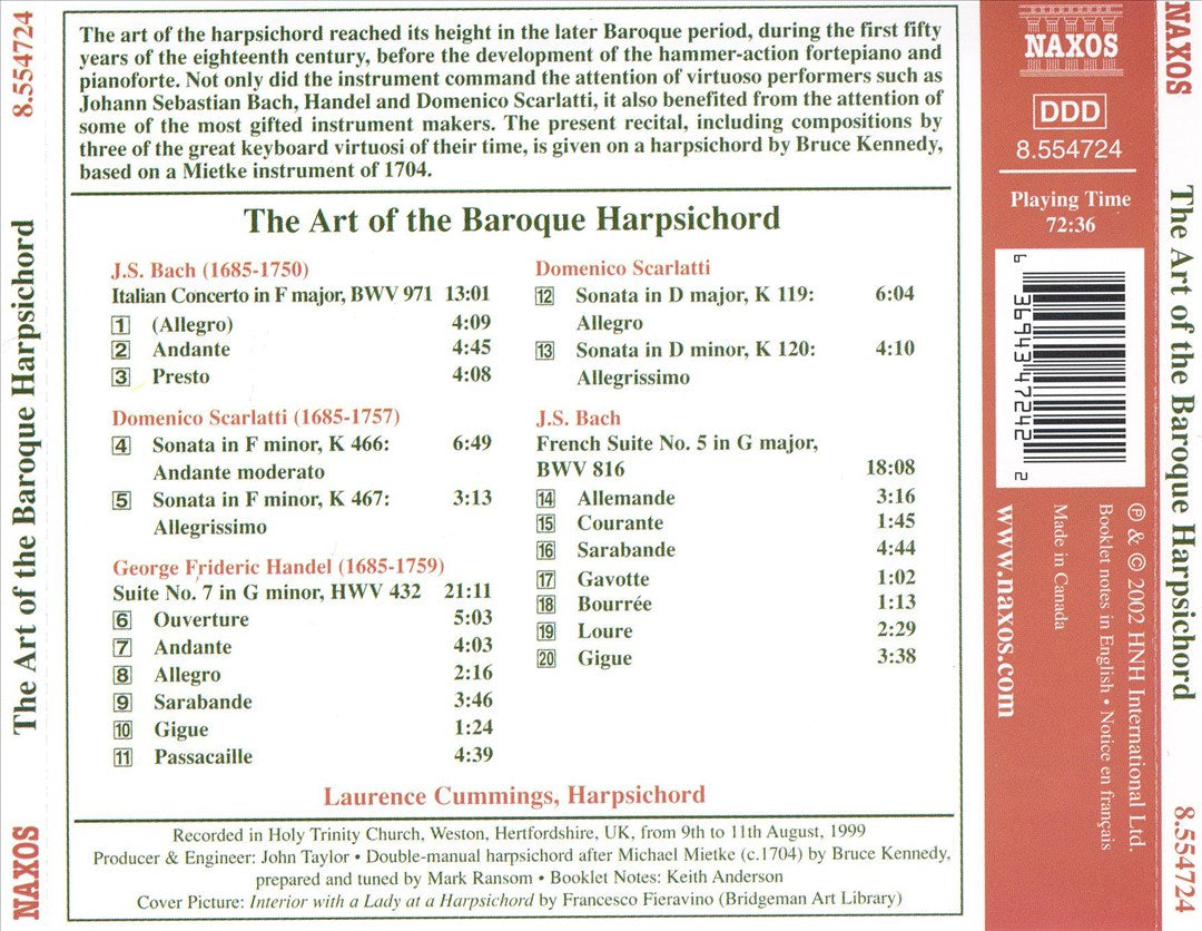 Art of the Baroque Harpsichord cover art