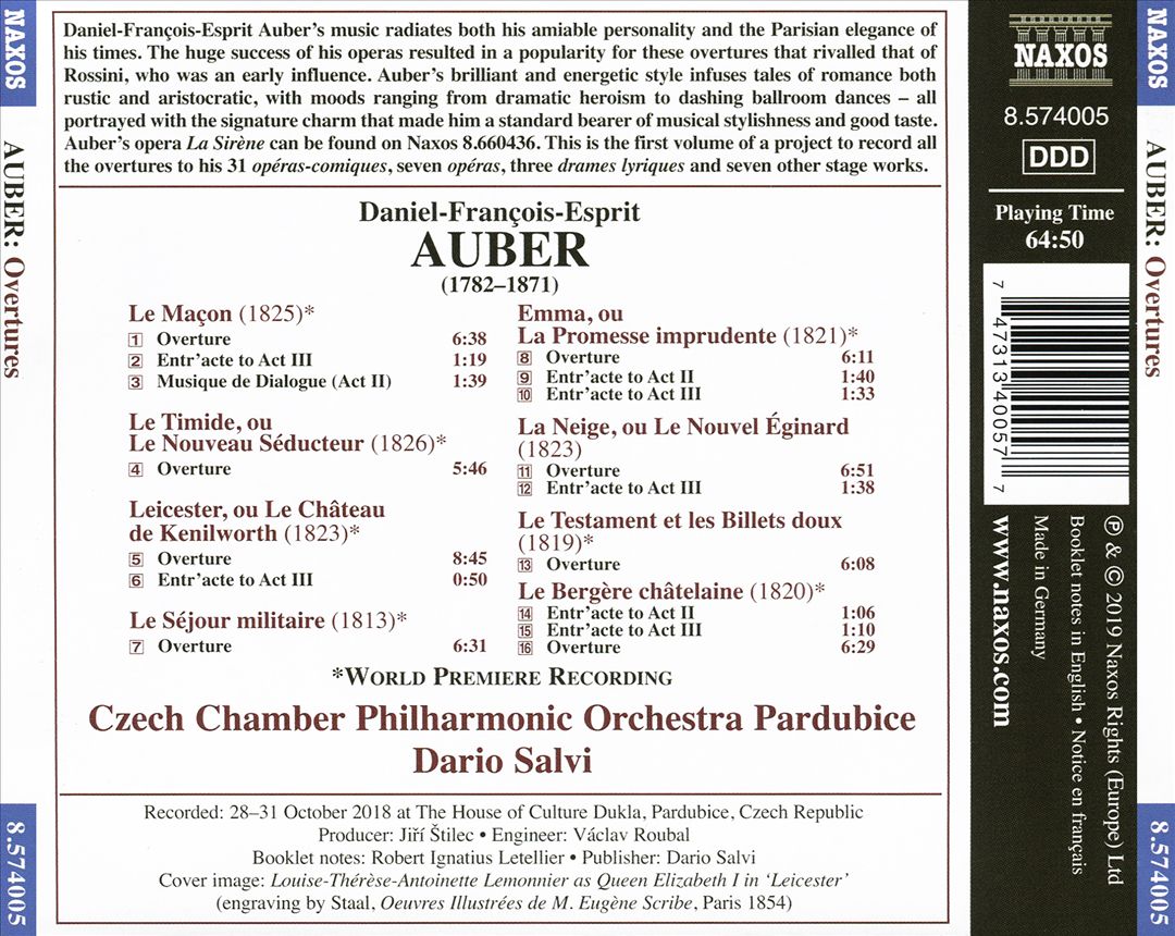 Auber: Overtures cover art