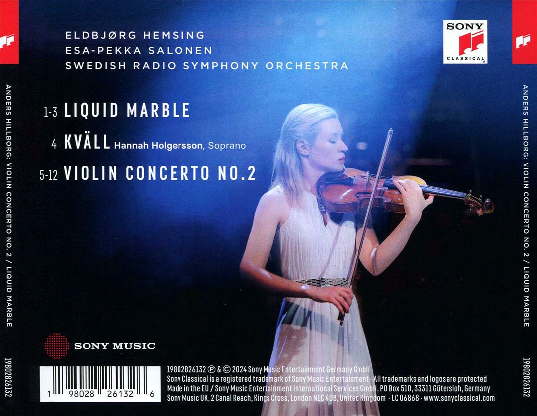 Anders Hillborg: Violin Concerto No. 2; Liquid Marbel cover art