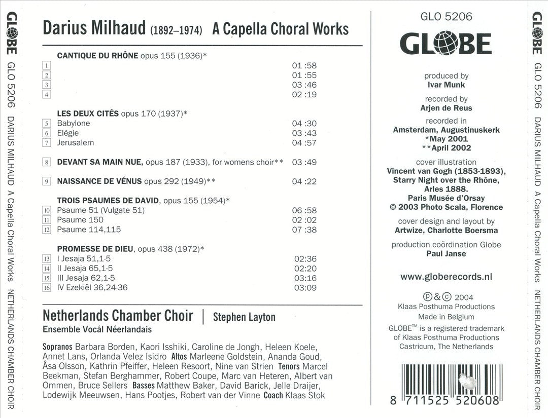 Darius Milhaud: Choral Works cover art