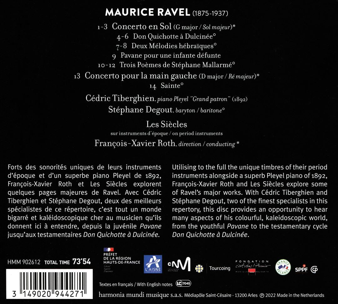 Ravel: Concertos pour piano, Mélodies cover art