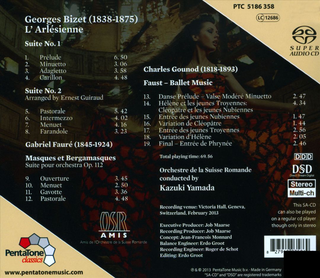 Bizet: L'Arlésienne Suites cover art