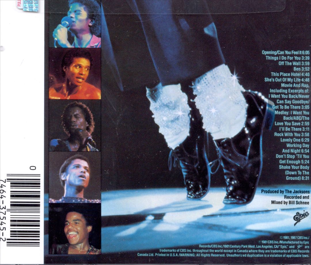 Jacksons: Live cover art