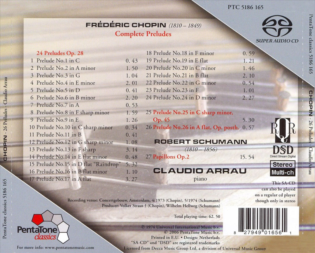 Chopin: 26 Préludes; Schumann: Papillons cover art