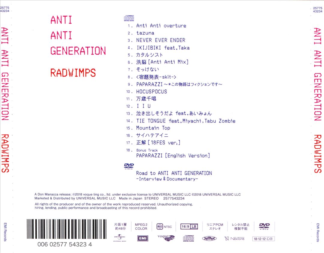 Anti Anti Generation cover art