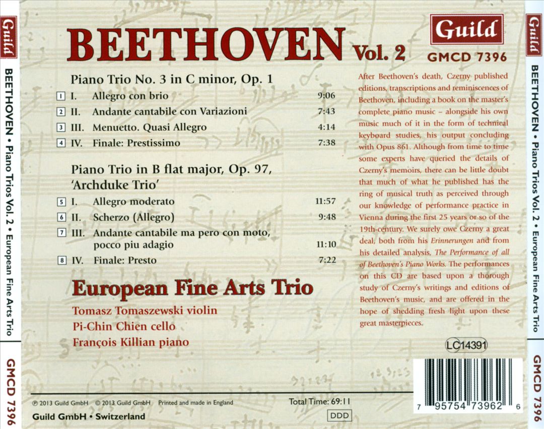 Beethoven: Piano Trios, Vol. 2 cover art