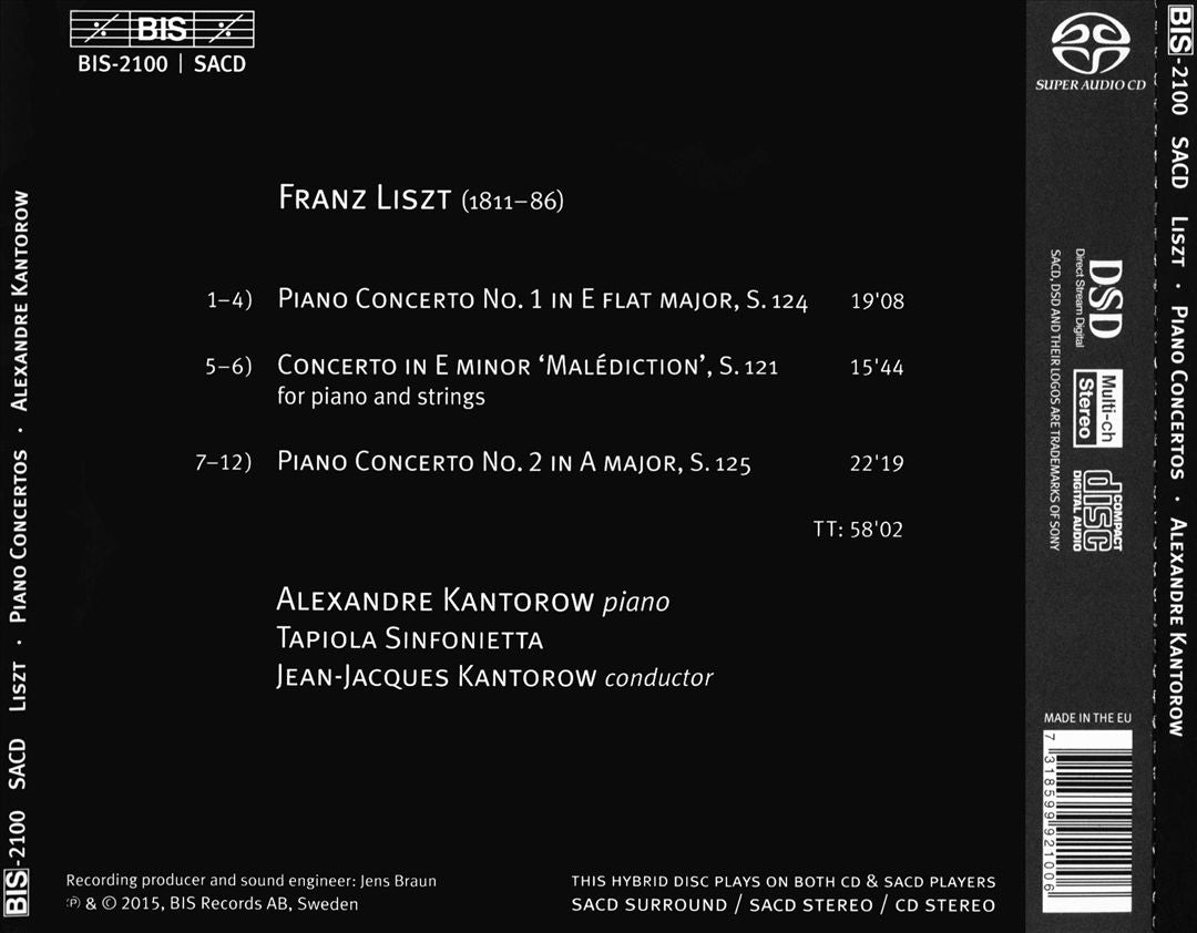 Liszt: Piano Concertos; Malédiction cover art