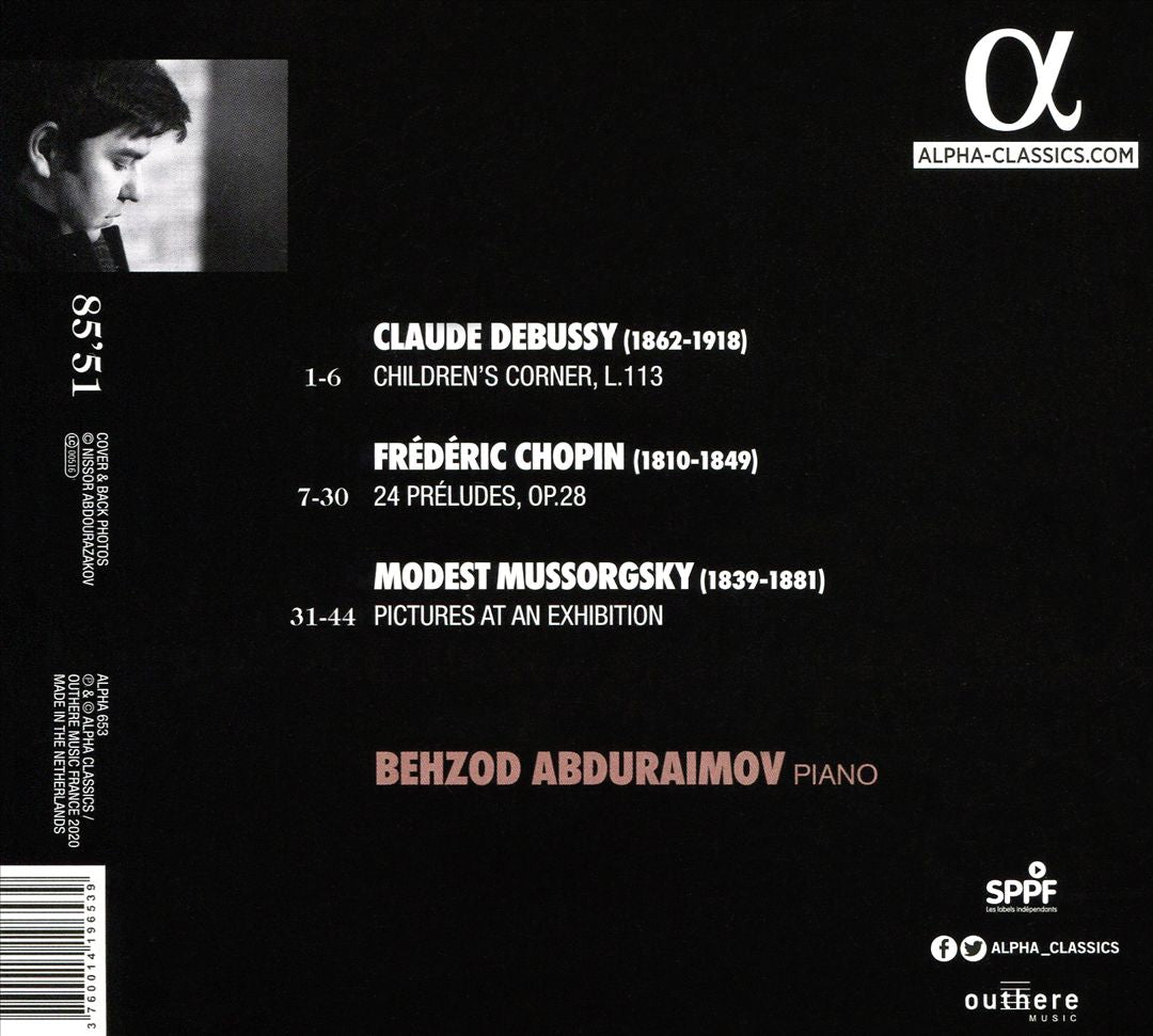 Debussy, Chopin, Mussorgsky cover art