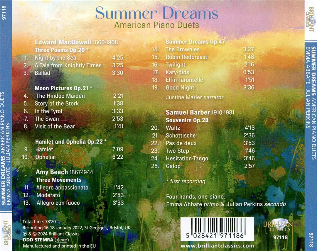Summer Dreams: American Piano Duets cover art