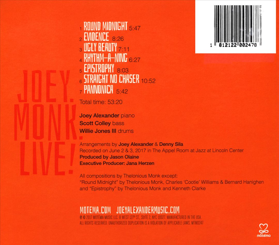 Joey.Monk.Live! cover art