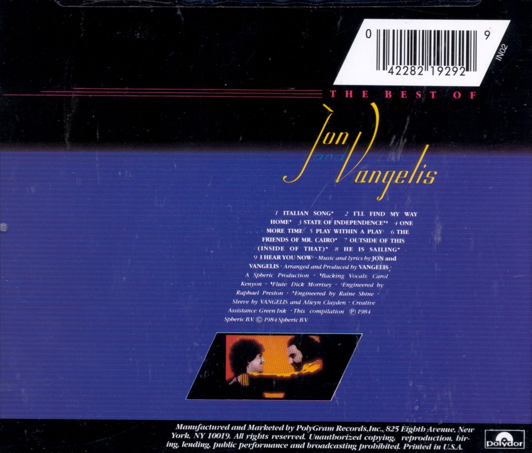 Best of Jon & Vangelis cover art