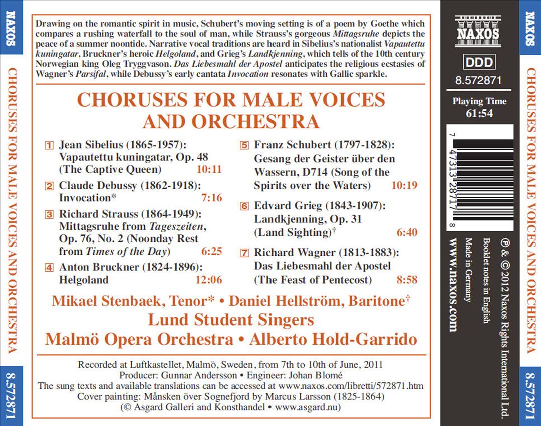 Choruses for Male Voices and Orchestra cover art